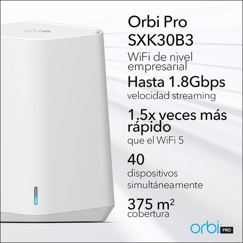 Netgear Orbi Pro Mini Mesh Wifi 6 Sxk30b3, Router + 2 Satéli