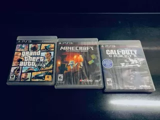 Gta 5 Ps3 Físico + Minecraft Ps3 + Call Of Duty Ghost Ps3
