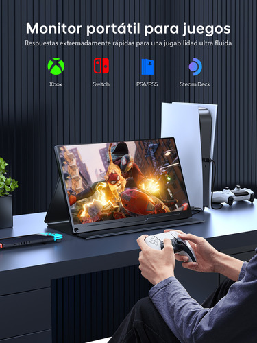 Monitor Gaming Portátil 18.5'' Fps, Pantalla Secundaria