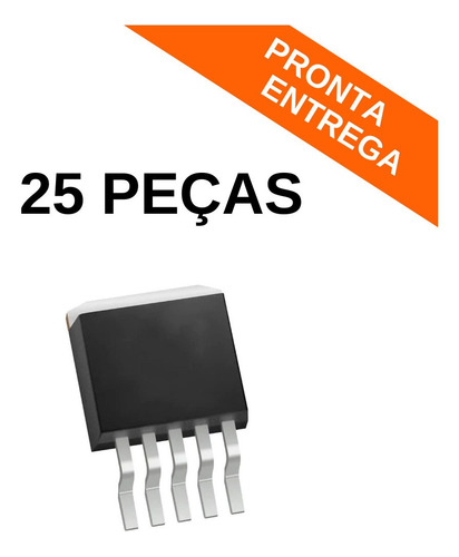 Kit 25 Peças - Circuito Integrado Lm2596s-adj Smd To-263-5