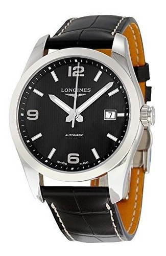 Longines Conquest Classic Black Dial Reloj Automatico Para H