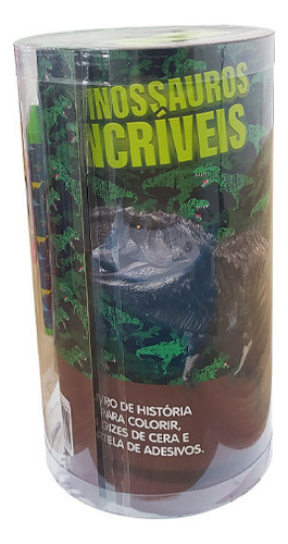 Mini Tubo Histórias Para Colorir - Dinossauros, De Equipe Dcl. Editora Dcl, Capa Mole Em Português