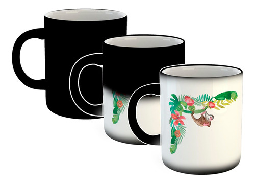 Taza Magica Mono Trepandose Arbol Hojas