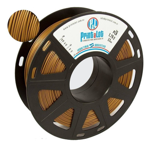 Filamento 3D PLA Printalot de 1.75mm y 1kg cobre