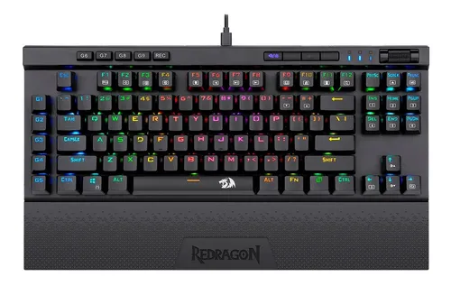 Mexx  TECLADO GAMER REDRAGON K616 FIZZ RGB PRO NEGRO Y ROJO