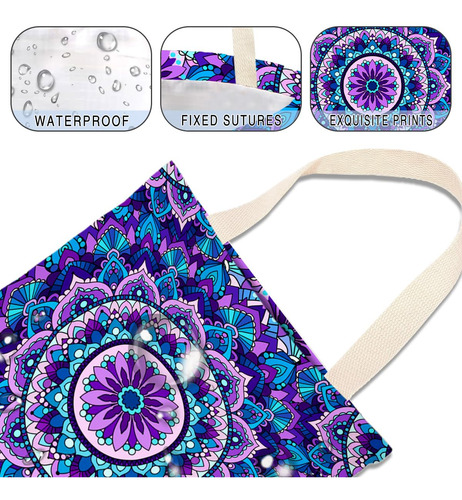 Bolsa De Basura Pequeña Irada Para Colgar Automóvil Modelo F Nombre Del Diseño Mandala Flower - Bolsa De Basura Para Coche, Color Morado