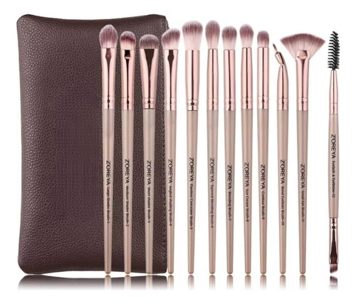  Zoreya Set 12 Brochas Para Ojos Con Estuche 