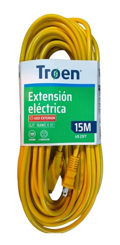 Extensión Eléctrica 2x16 De 15 Metros Troen