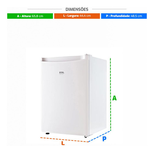 Frigobar Doméstico Ice Compact 71l Efb81 Branco 127v - Eos