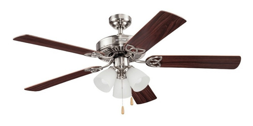 Ventilador De Techo Architect 5 Aspas Niquel 52 Pul Coolfan