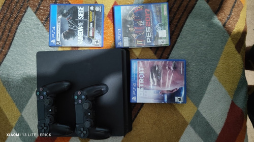 Ps4 Slim 1tb + 2 Mandos 3 Juegos 