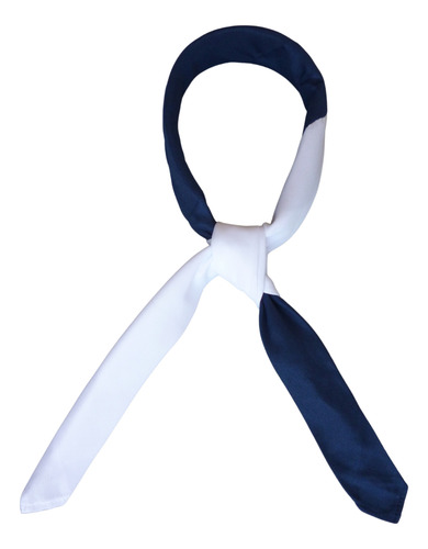 Pañuelo Gaucho Cuello Combinado Azul Y Blanco Combinado Único