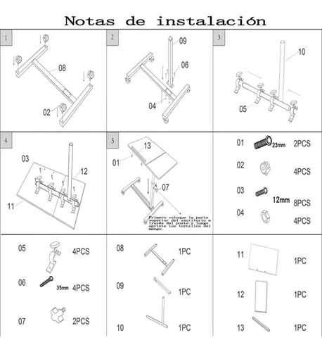 Mesa Plegable Escritorio De Madera Con Ruedas