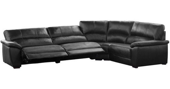 Sofa De Canto Couro Novo, Avanti 5 Piece Power Leather Sectional Sofa