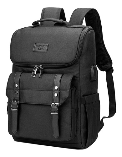 Mochila Urbana Porta Computadora 15,6  Puerto Usb Negro