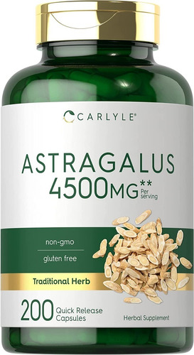 Astrágalo 4500 Mg 200 Cápsulas Astragalus Carlyle