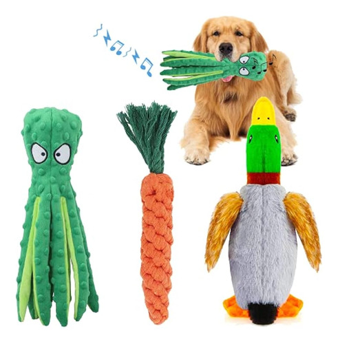 Nbiefuny Dog Squeaky Toys Octopus - Juguetes De Peluche Arru