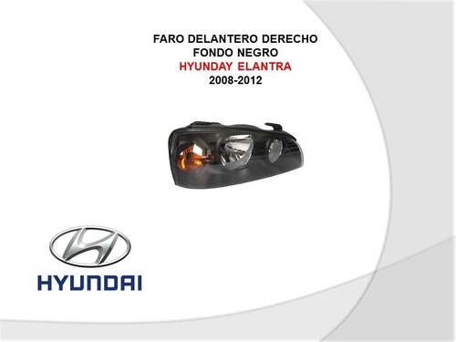 Faro Delantero Derecho Hyundai Elantra 2008-2012
