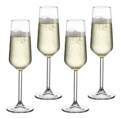 Set X 4 Copas Vaso Champagne Linea Allegra 195 Cc Pasabahce