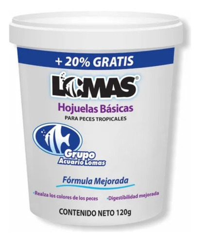 Alimento P/peces Hojuelas Basicas P/peces Tropicales 120 Gr