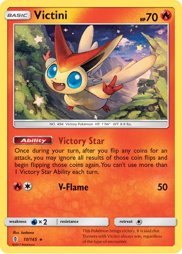 Carta Pokemon Tcg - Victini - Sun And Moon