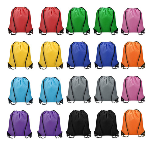 20 Pcs Bolsa Morral Color Mezclado 41x33.5cm Para Estampar