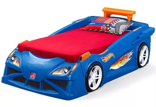 Base cama para niños tipo auto de carrera