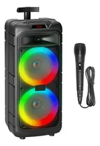 Comprar Altavoz Portátil Inalámbrico Subwoofer De Audio Bocina Recargable Airamp Bocinas Bafles Amplificados Luces De Colores Karaoke Bocina Con Microfono Recargable Radio Fm