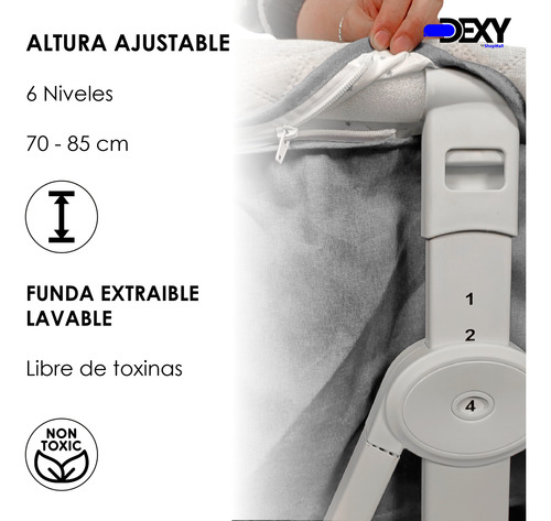 Cuna Corral Colecho Para Bebés Antirreflujo Mecedora