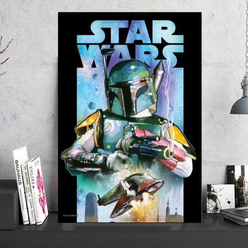 Cuadro Decorativo Artístico Star Wars Boba Fett 30x45cm