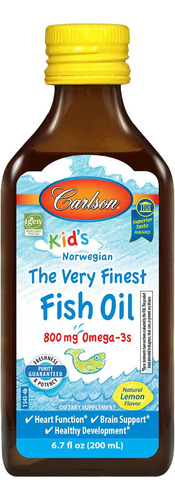 Aceite De Pescado Niños 800mg Omega 3 The Very Finest 200 M