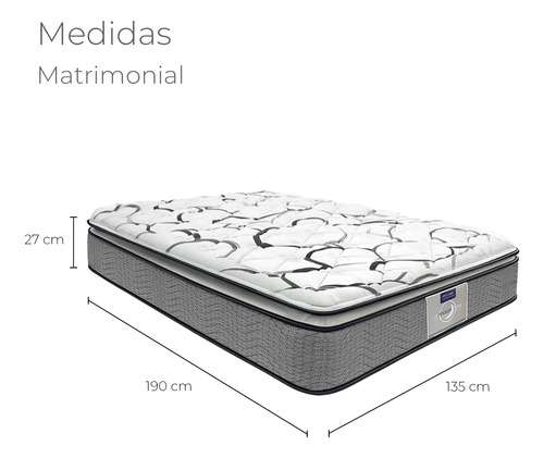 Colchón Matrimonial Restonic Mooncare Anti Micro Despertares Gris Oscuro