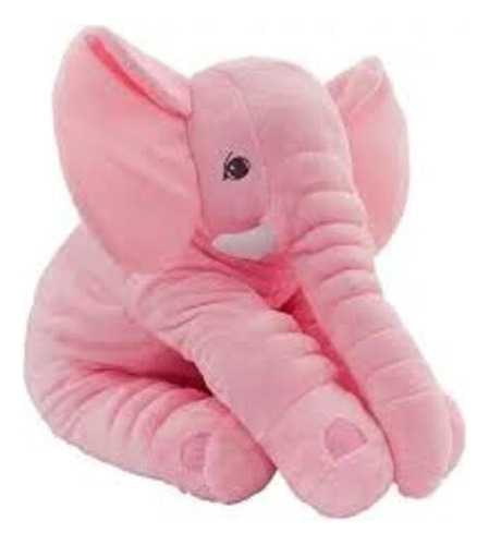 Peluche Gigante Apego Elefante Gris O Rosa Suave 60x50cm Color Rosa Claro