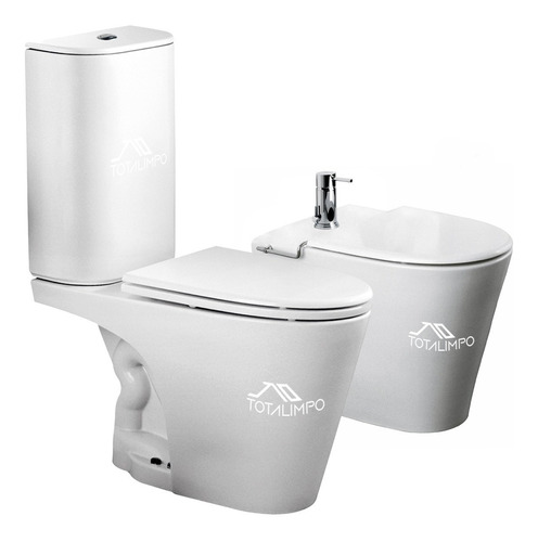 Juego Ferrum Marina Inodoro Largo Depósito Bidet 1a Baño