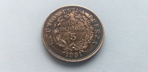 Bolivia 5 Bolivianos 1951