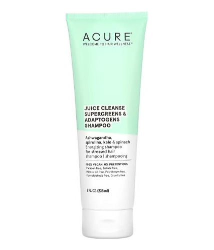 Acure Champú Juice Cleanse Supergreens Adaptógenos, 236,5 Ml