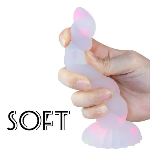 Dildo Consolador Unicornio Transparente Rosa Fantasia Sopapa