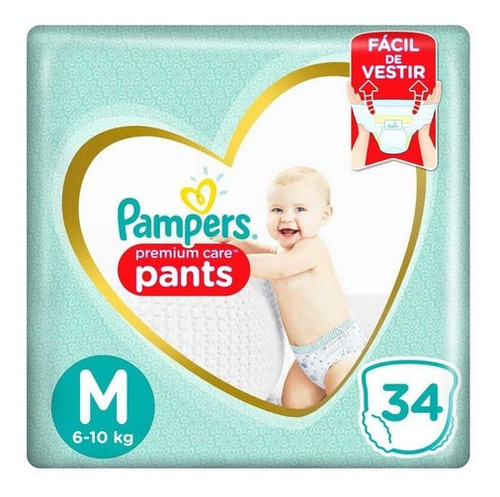 Pampers Pants Premium Care Mediano X 34 Unidades