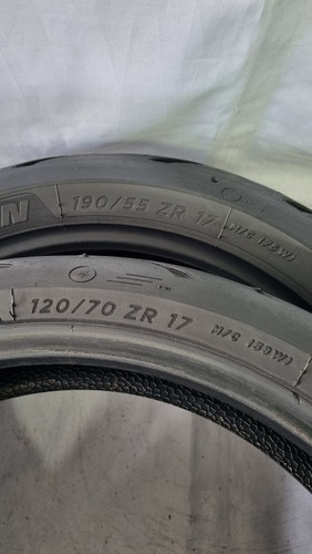 Par De Pneu Michelin Road 5 190/120 Original Usado (Usado)