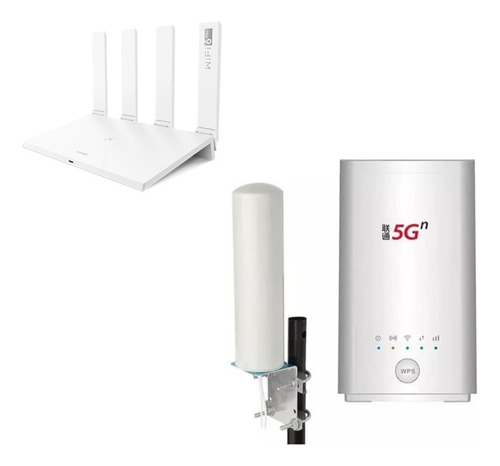 Pack Router 5g  + Antena Exterior+ Router Huawei Ax3 + Chip 