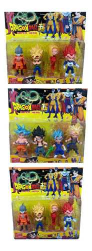 Blister Dragon Ball Z Super X4 Peronajes Mini Coleccion 