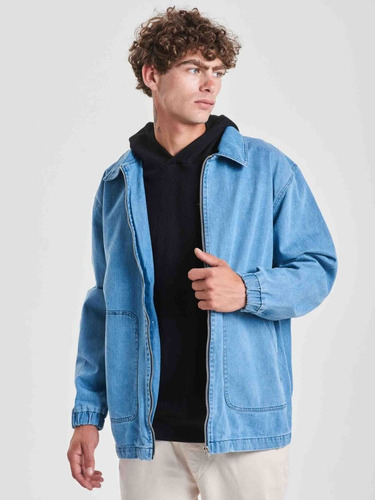 Campera De Jean Rigida Con Cierre Marca El Don Modelo Eros