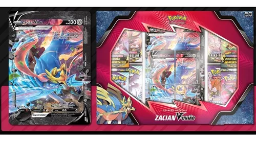 Card Pokémon Box Zacian V-União - LOJA GAMEUP