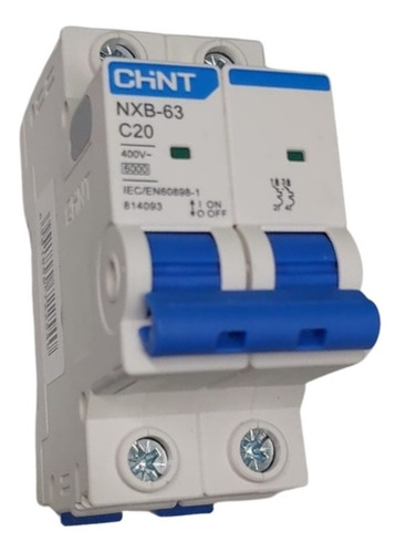 Interruptor Automático Bipolar 20a 2x20a Curva C 6ka