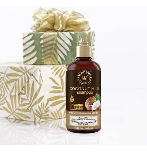 Shampoo Wow Skin Science Con Aceite De Coco, Leche Para Crec
