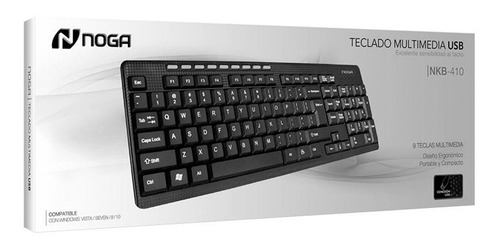 Teclado Multimedia Usb Para Pc/notebook Nkb-410 Noga Oficial