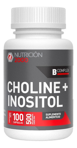 Choline + Inositol 100 Capsulas 250mg Nutricion 2000 Sabor Sin Sabor