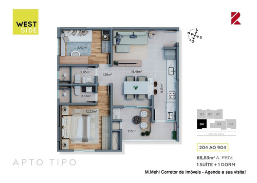 Imagem 28 de 30 de Cobertura Com 2 Dormitórios À Venda Com 185.91m² Por R$ 960.000,00 No Bairro Mercês - Curitiba / Pr - M2me-wsrc1006