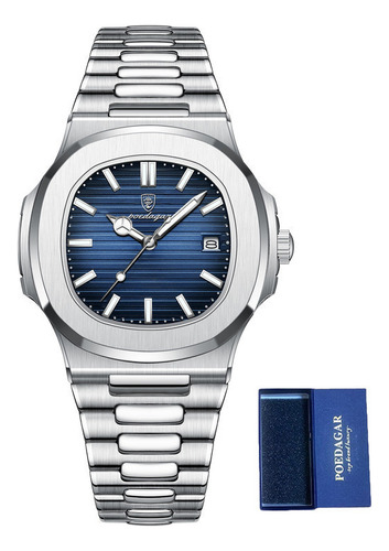 Reloj Poedagar Square Luminous Para Hombres De Negocios