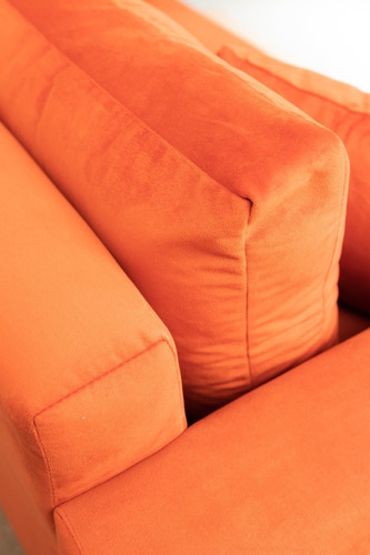Imagen 5 de 10 de Sillon 2 Cuerpos Sofá Tela Pana 1,60 M Patas Premium
